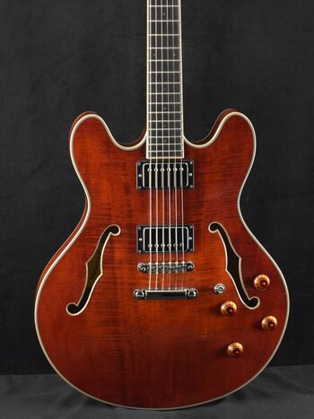 Eastman Eastman T186MX All Solid Carved Series Thinline Bare Knuckle HB Pickups Classic Finish