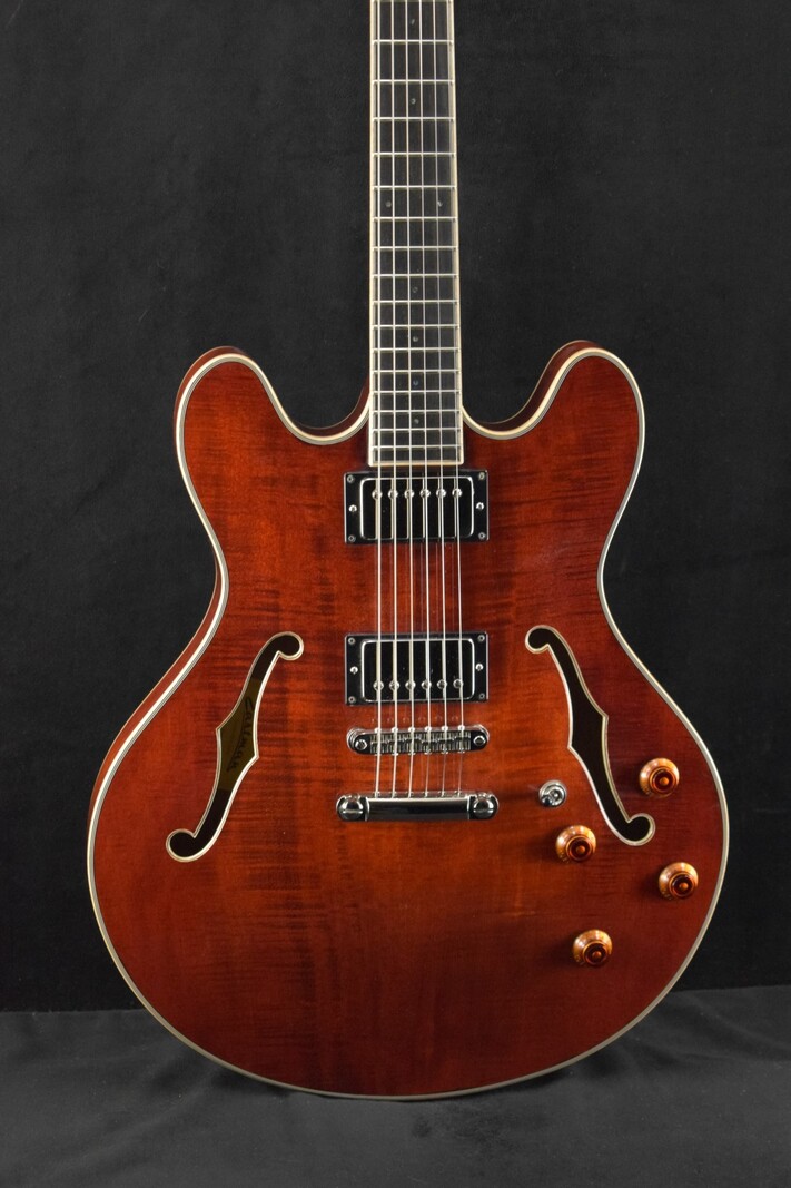 Eastman Eastman T186MX All Solid Carved Series Thinline Bare Knuckle HB Pickups Classic Finish