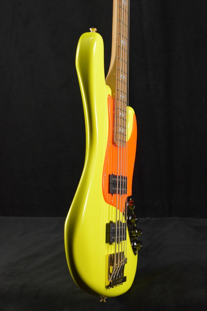 Fender Fender MonoNeon Jazz Bass V Maple Fingerboard Neon Yellow