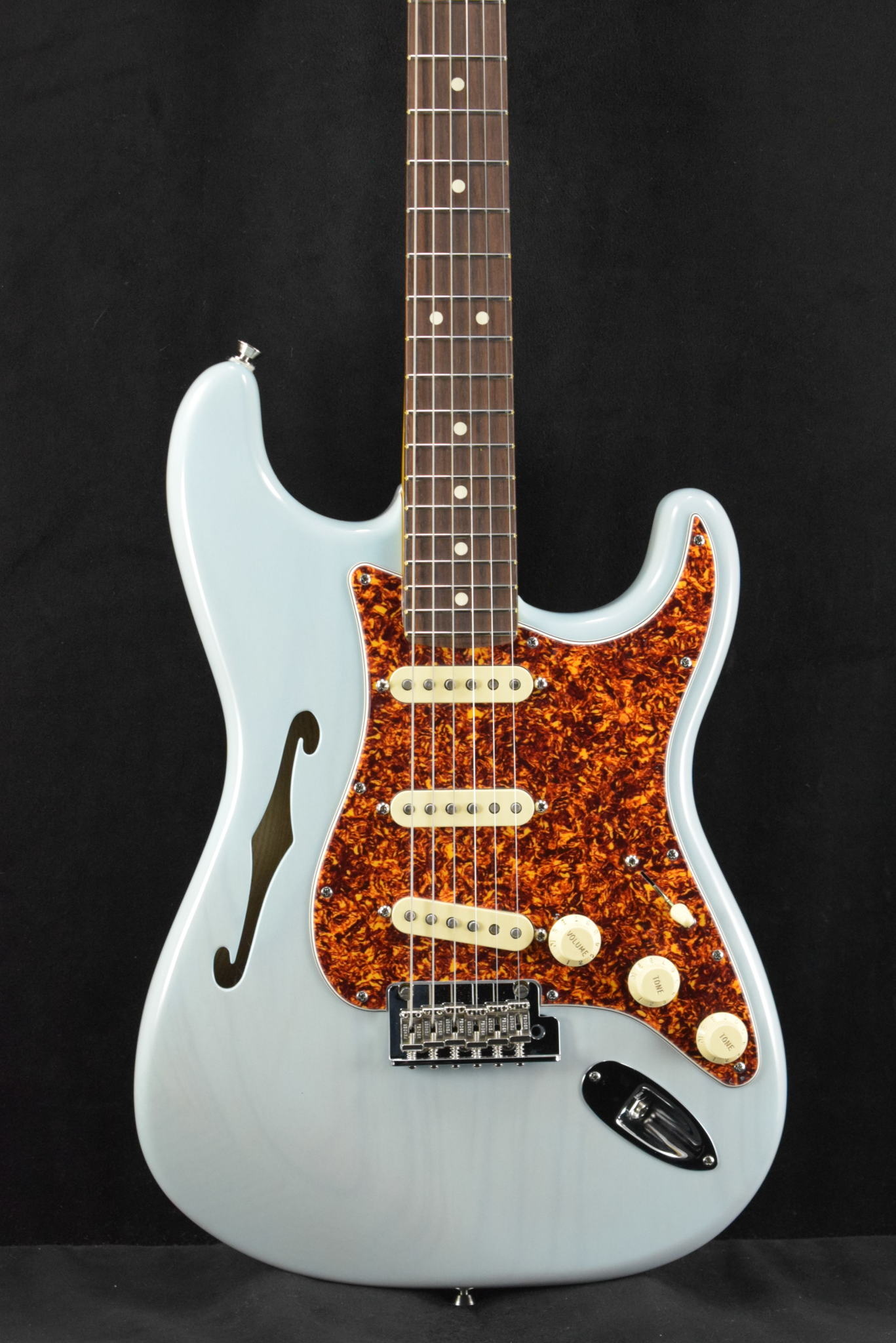 Fender Fender American Professional II Stratocaster Thinline Transparent Daphne Blue Rosewood Fingerboard