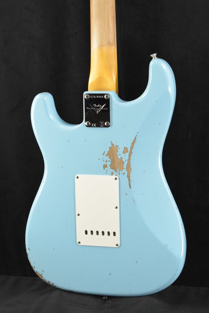 Fender Fender Custom Shop '62 Strat Relic with Closet Classic Hardware - Faded Aged Daphne Blue