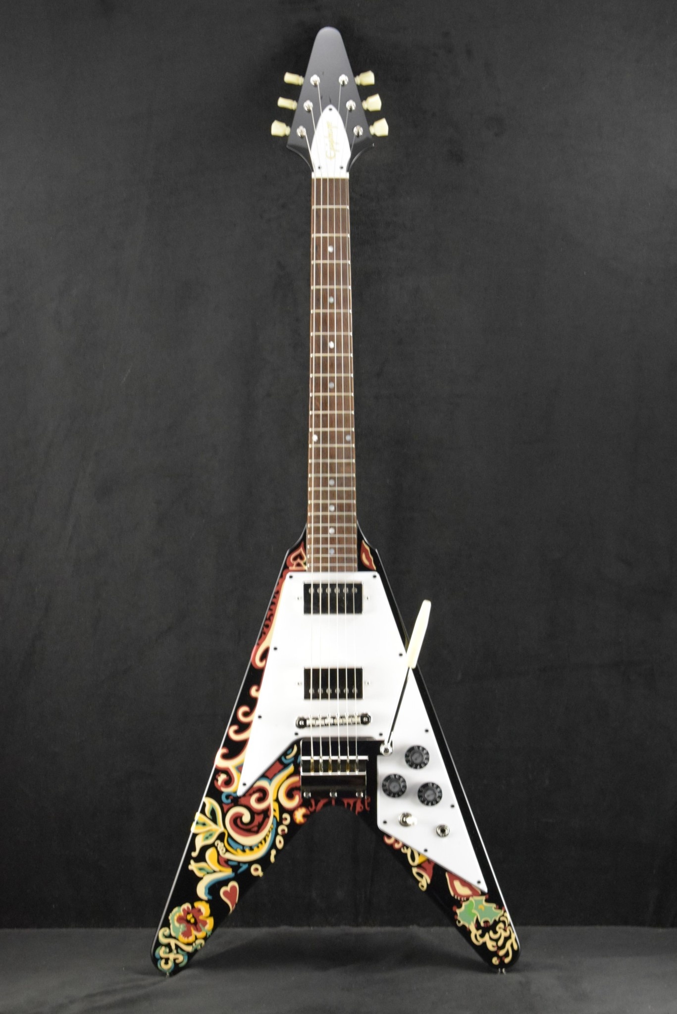 Epiphone Epiphone (Inspired by Gibson Custom) Jimi Hendrix™ "Love Drops" Flying V Ebony