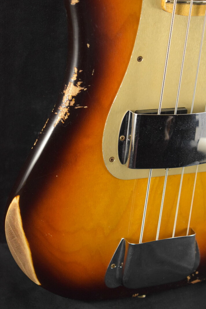 Fender Fender 1958 Precision Bass Relic Super Faded Aged Chocolate 3-Color Sunburst