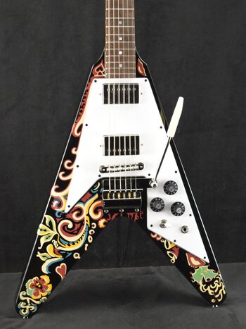 Epiphone Epiphone (Inspired by Gibson Custom) Jimi Hendrix™ "Love Drops" Flying V Ebony