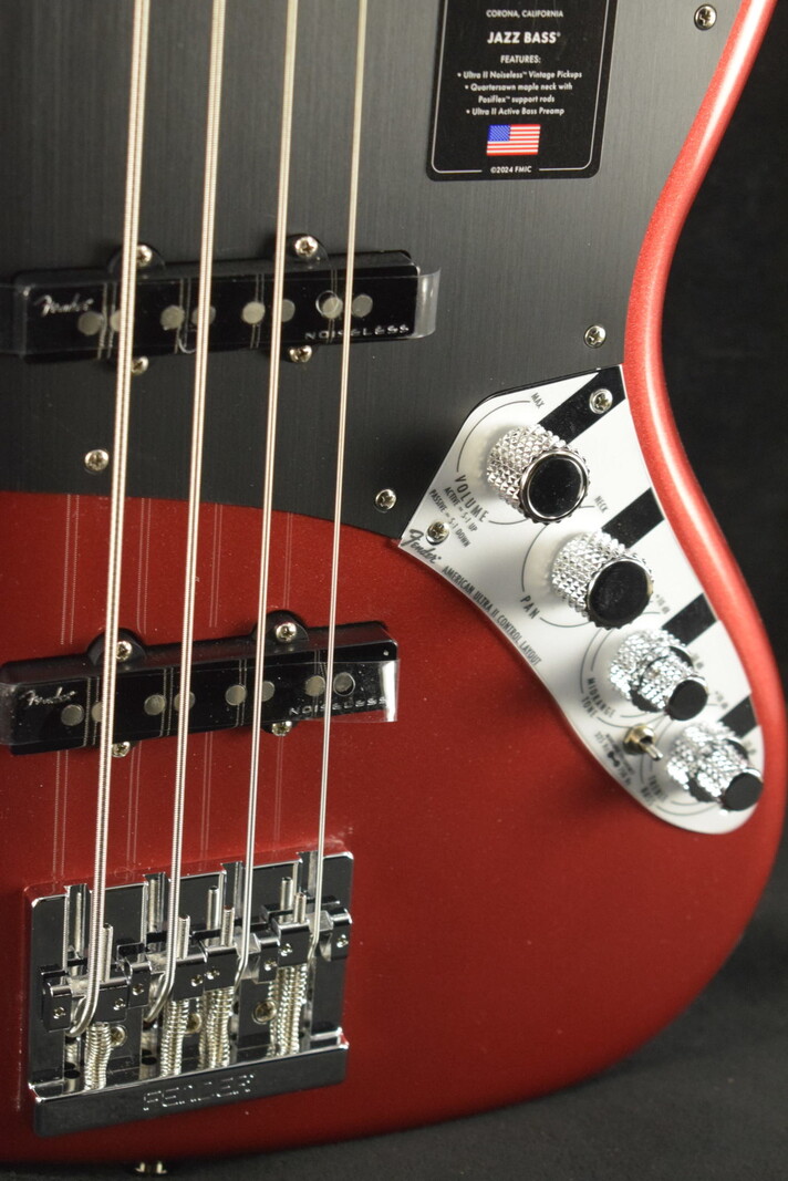 Fender Fender American Ultra II Jazz Bass Sinister Red Maple Fingerboard
