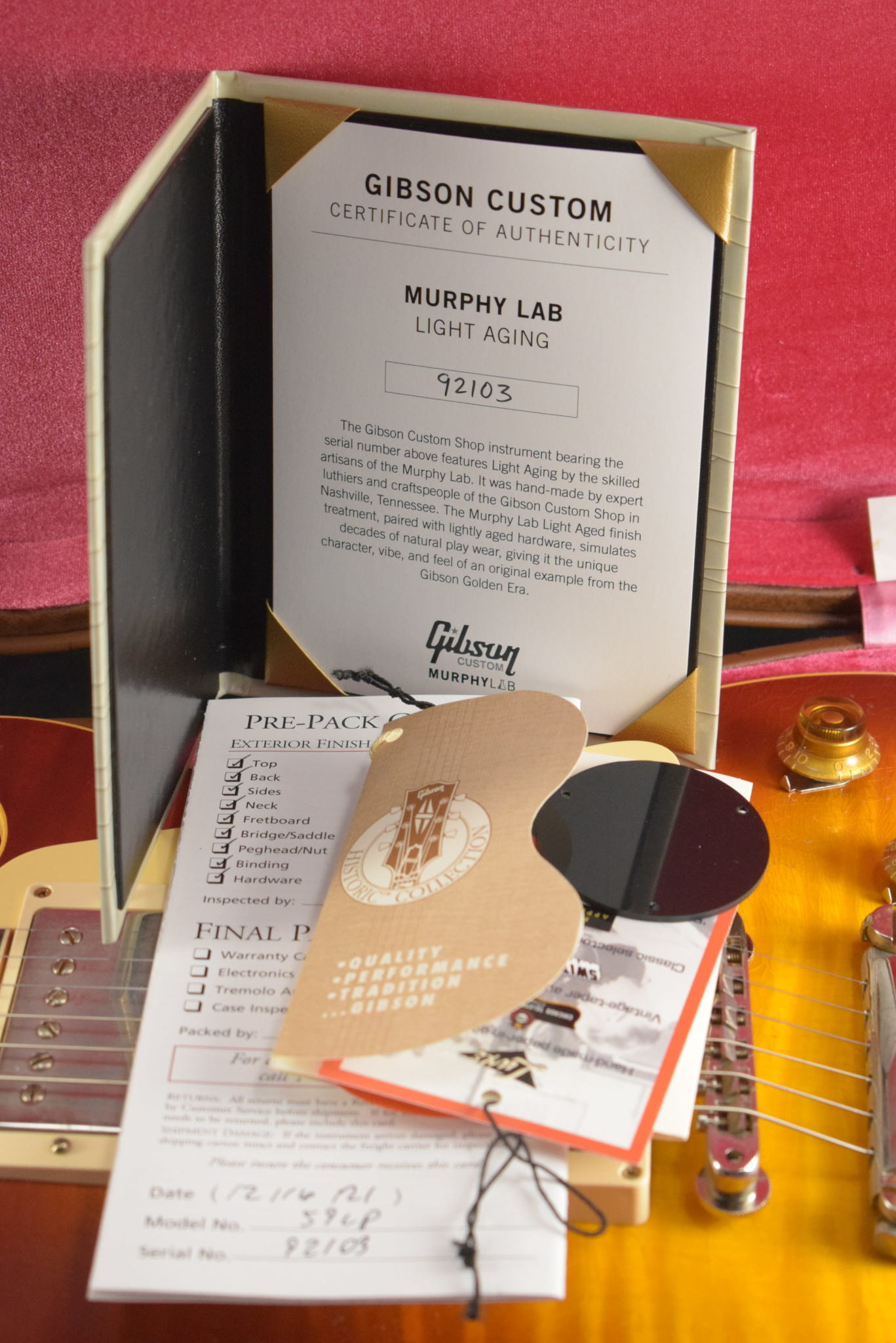 Gibson Gibson Murphy Lab 1959 Les Paul Standard Washed Cherry Light Aged Fuller's Exclusive