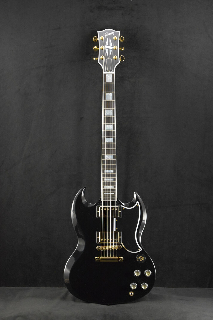 Gibson Gibson Custom Shop SG Custom 2-Pickup w/ Ebony Fingerboard Gloss Ebony