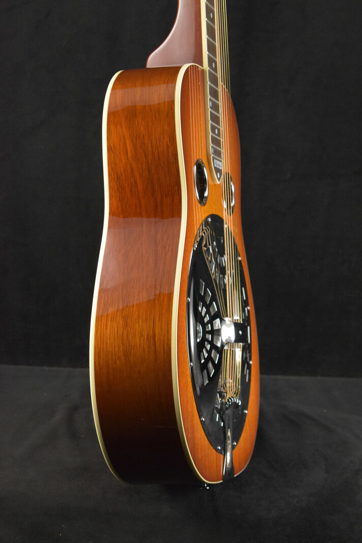 National National Scheerhorn L-Body Square Neck Honduras Mahogany High Gloss Finish
