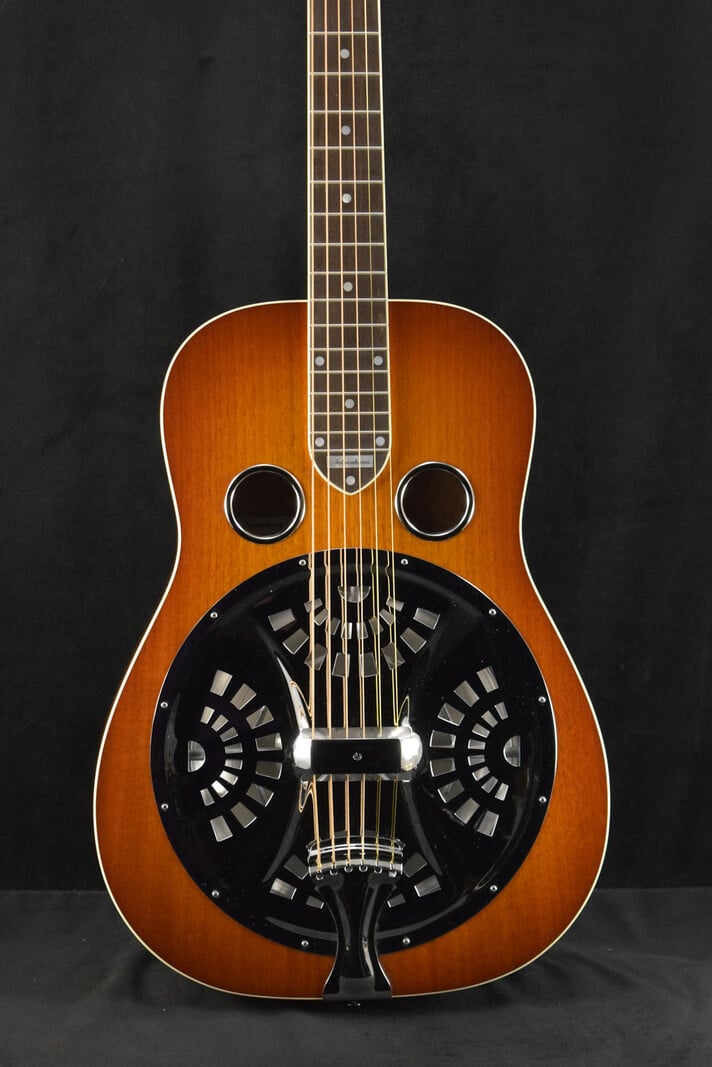 National National Scheerhorn L-Body Square Neck Honduras Mahogany High Gloss Finish