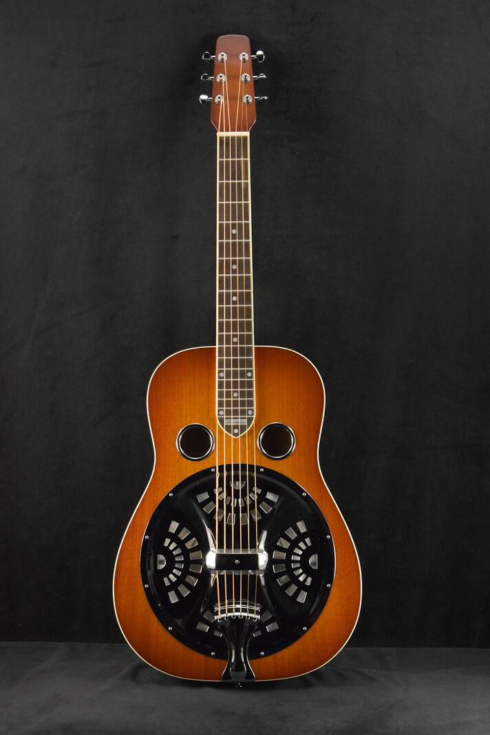 National National Scheerhorn L-Body Square Neck Honduras Mahogany High Gloss Finish