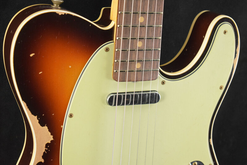 Fender Fender 1960 Telecaster Custom Heavy Relic Super Faded Aged Chocolate 3-Color Sunburst 3A Rosewood Fingerboard