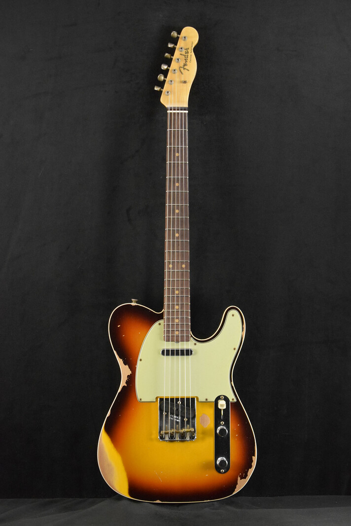 Fender Fender 1960 Telecaster Custom Heavy Relic Super Faded Aged Chocolate 3-Color Sunburst 3A Rosewood Fingerboard