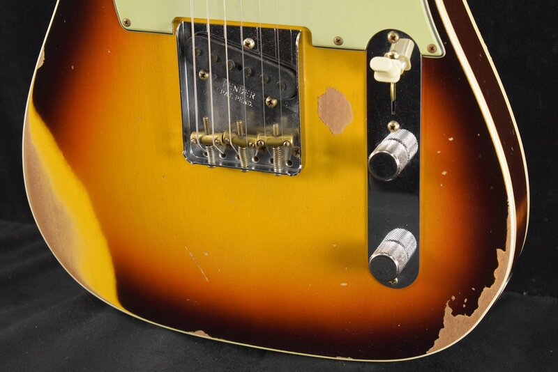 Fender Fender 1960 Telecaster Custom Heavy Relic Super Faded Aged Chocolate 3-Color Sunburst 3A Rosewood Fingerboard