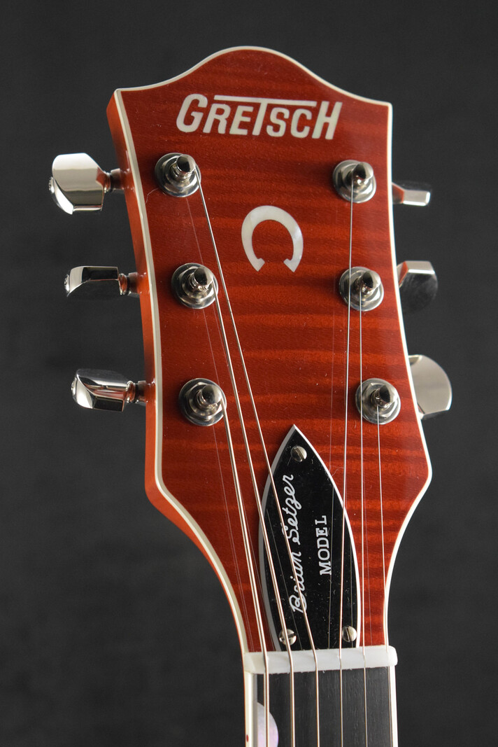Gretsch Gretsch G6120TFM-BSNV Brian Setzer Signature Nashville Flame Maple Orange Stain