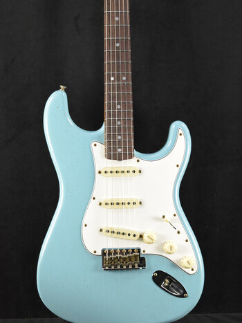 Fender Fender Limited Edition Fat '64 Stratocaster Journeyman Relic Aged Daphne Blue 3A Rosewood Fingerboard