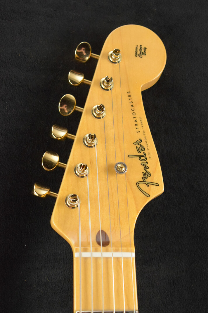 Fender Fender 1955 Stratocaster DLX Closet Classic with Gold Hardware - Faded Aged Dirty White Blonde