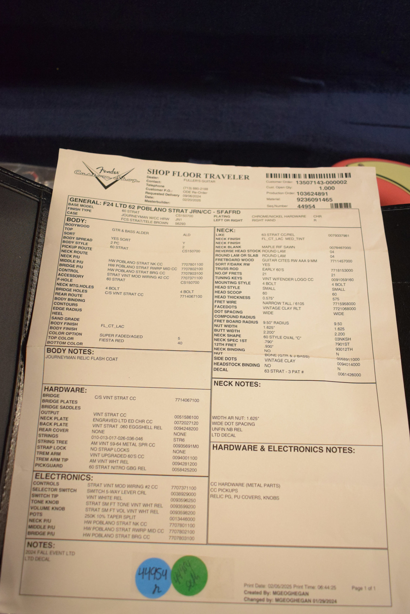 Fender Fender Limited Edition '62 Poblano Strat Journeyman Relic w/Closet Classic Hardware Super Faded Aged Fiesta Red