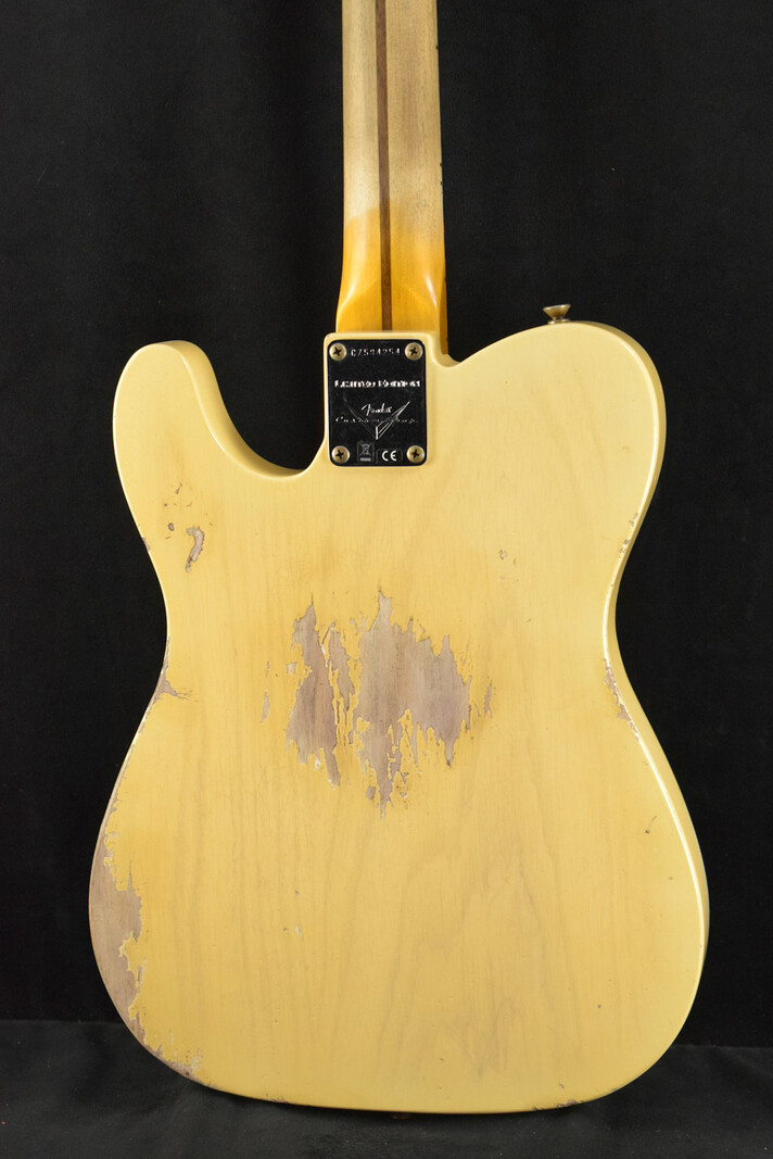 Fender Fender Limited Edition CuNiFe Telecaster Custom Heavy Relic 1-PIece Maple Neck Aged Nocaster Blonde