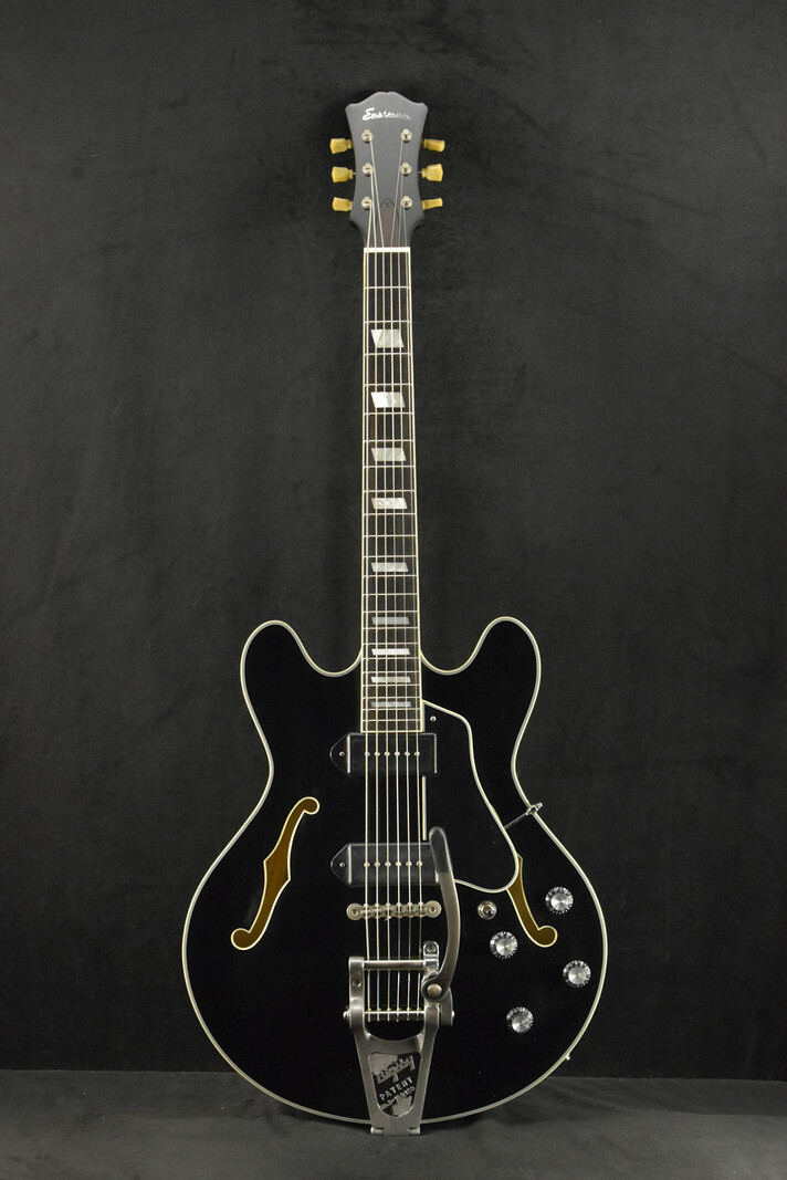 Eastman Eastman T64/TV-BK-LTD Thinline P90 Pickups Bigsby Black Truetone Vintage Gloss