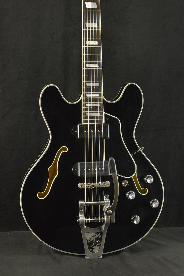 Eastman Eastman T64/TV-BK-LTD Thinline P90 Pickups Bigsby Black Truetone Vintage Gloss