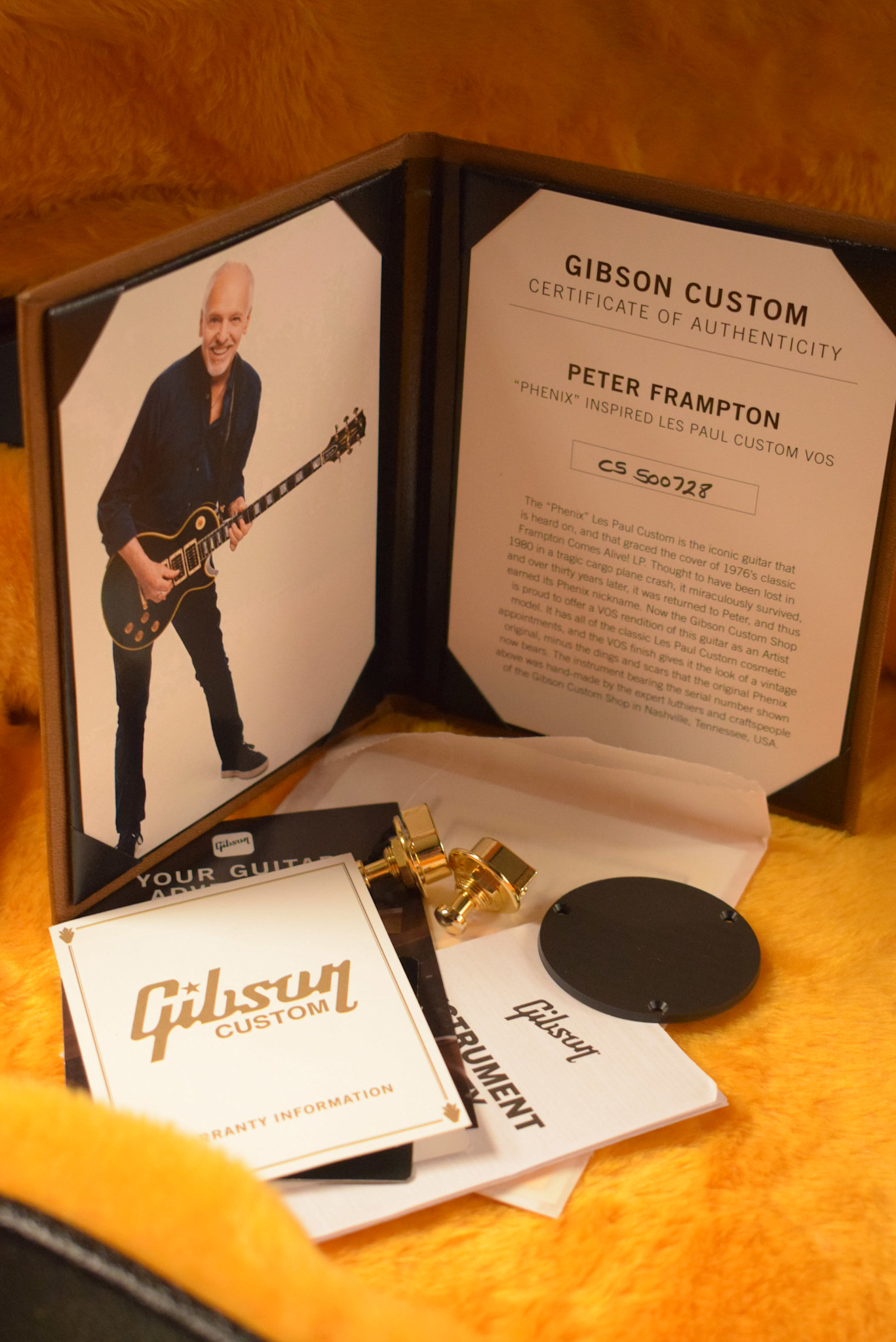 Gibson Gibson Custom Shop Peter Frampton "Phenix" Inspired Les Paul Custom Ebony