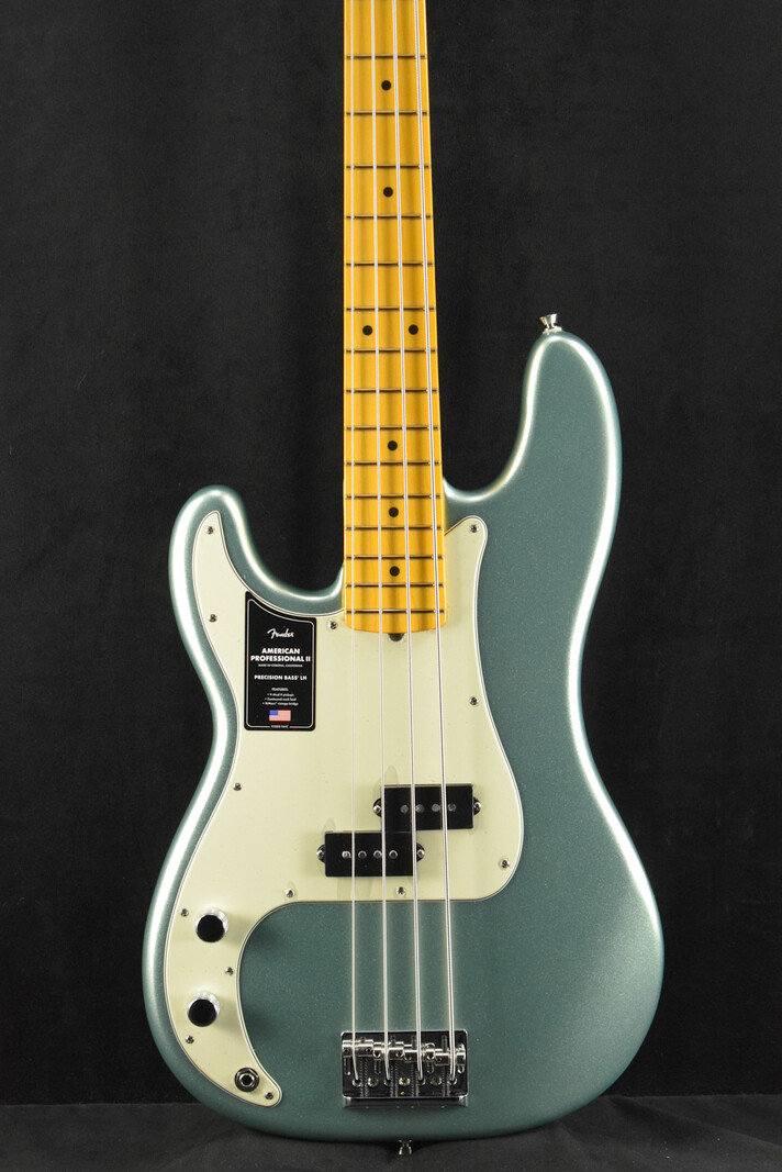 Fender Fender American Professional II Precision Bass Left-Hand Mystic Surf Green Maple Fingerboard
