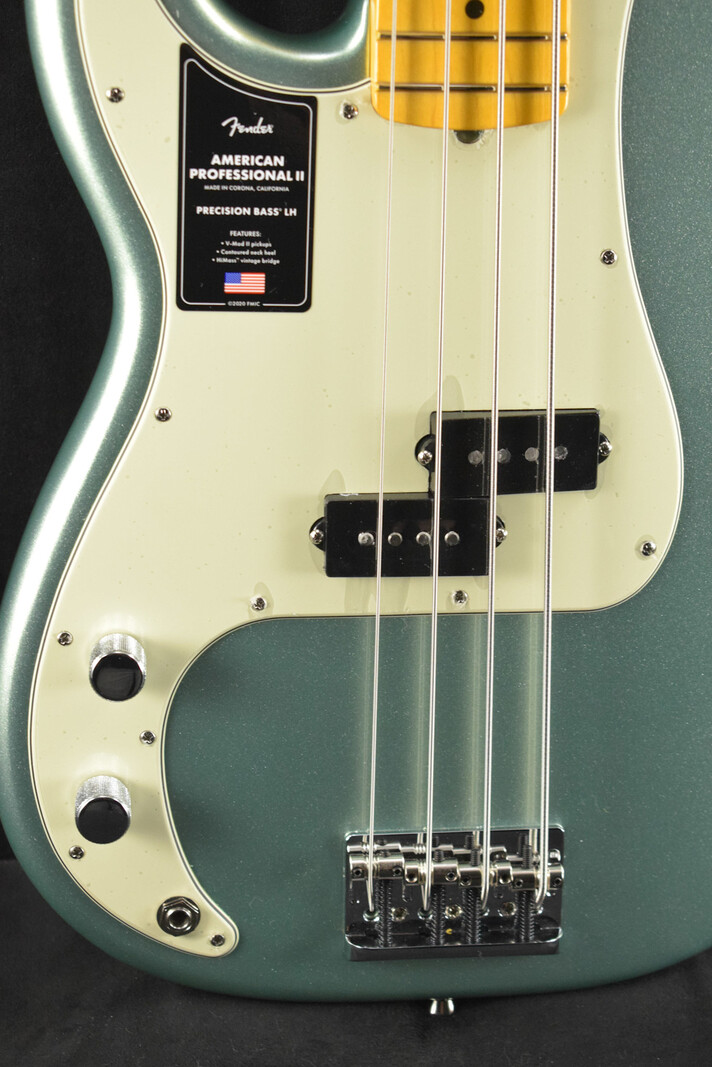 Fender Fender American Professional II Precision Bass Left-Hand Mystic Surf Green Maple Fingerboard