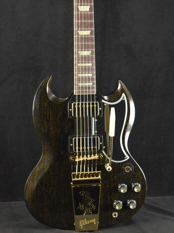 Gibson Gibson Custom Shop 1964 SG Standard TV Black Gold w/Maestro