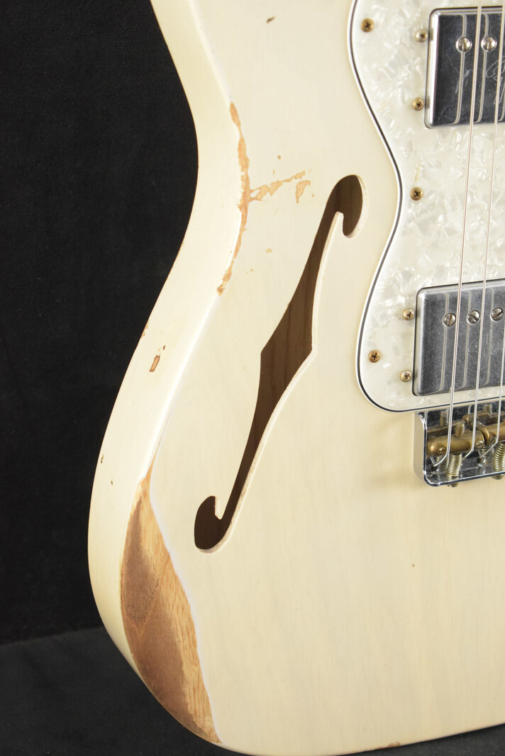 Fender Fender Limited Edition 1964 Bobbed Telecaster Thinline Relic Aged White Blonde 3A Rosewood Fingerboard