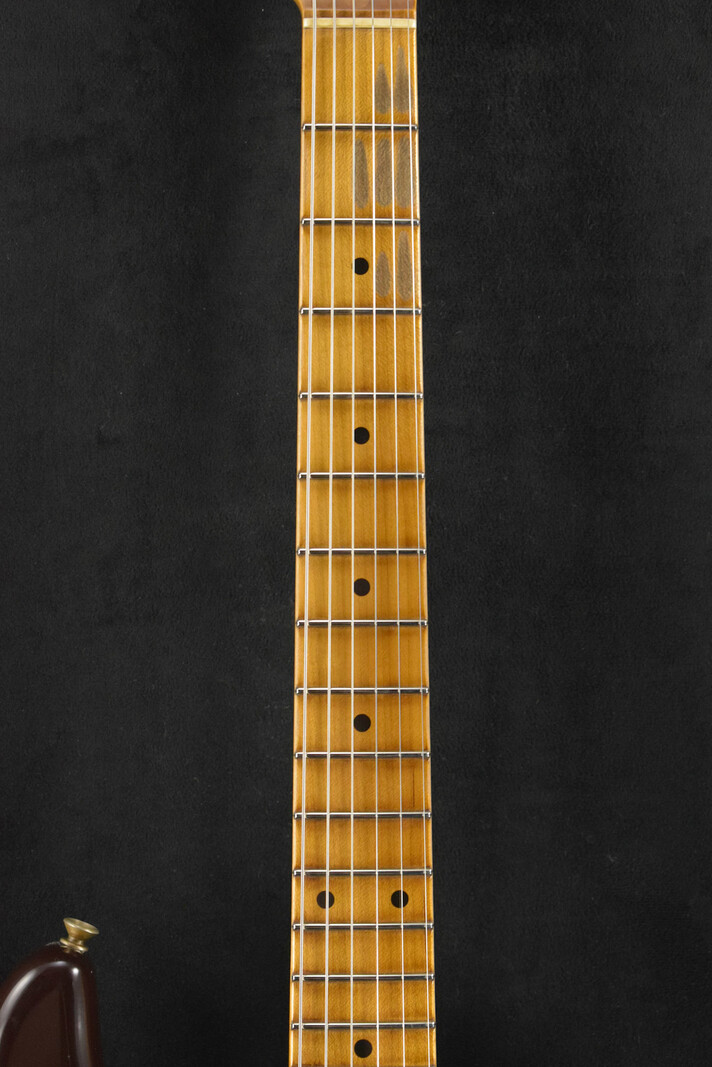 Fender Fender Limited Edition 1954 Roasted Stratocaster Journeyman Relic Wide-Fade Chocolate 2-Color Sunburst 1-Piece Roasted Quarterswan Maple Neck