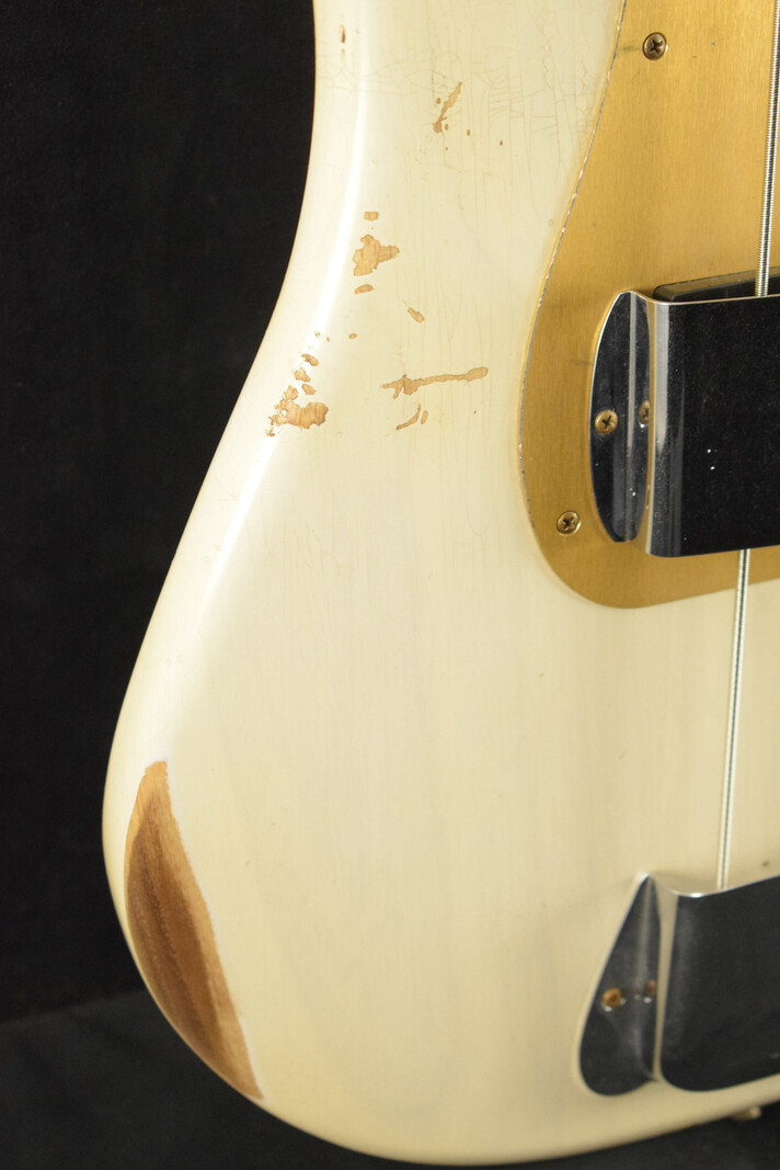 Fender Fender Limited Edition P-Jazz Bass Relic Aged White Blonde 1-Piece Quartersawn Maple Neck Fingerboard