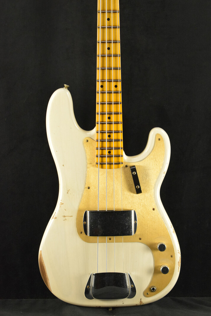 Fender Fender Limited Edition P-Jazz Bass Relic Aged White Blonde 1-Piece Quartersawn Maple Neck Fingerboard