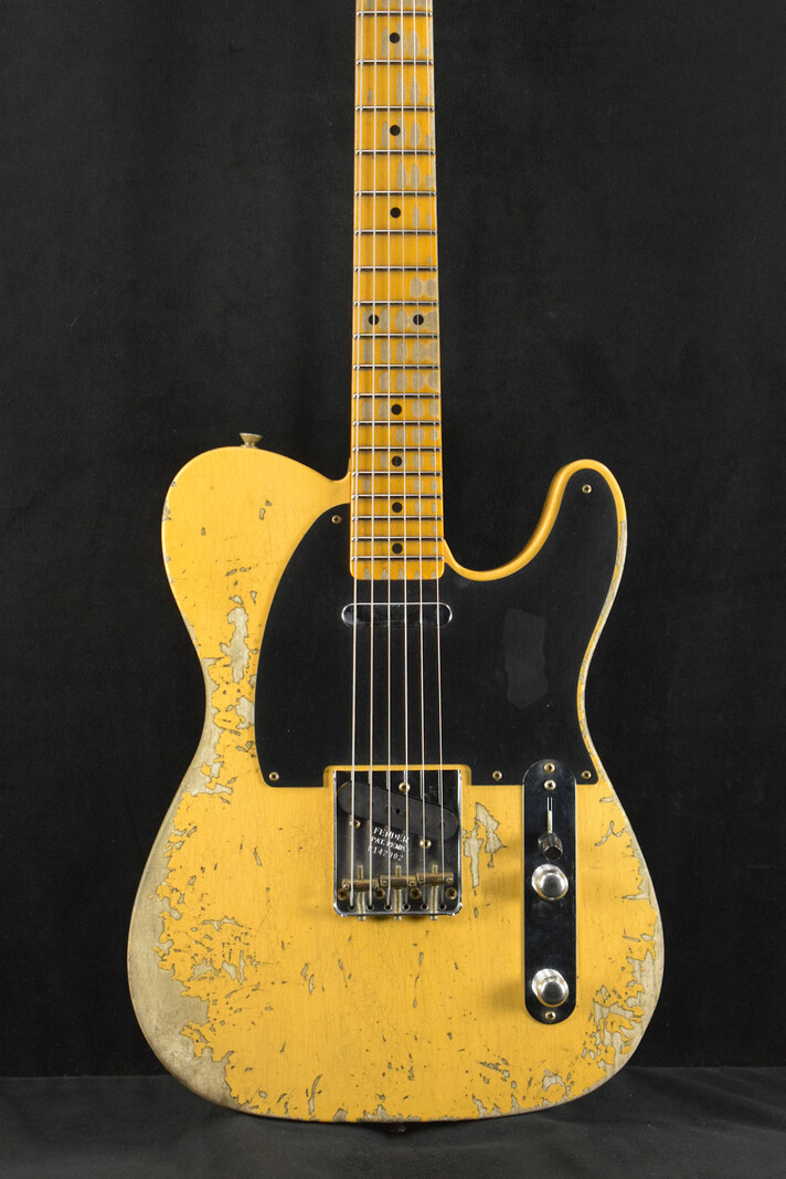 Fender Fender 1954 Telecaster Super Heavy Relic Super Faded Aged Nocaster Blonde 1-Piece Rift Sawn Maple Neck Fingerboard