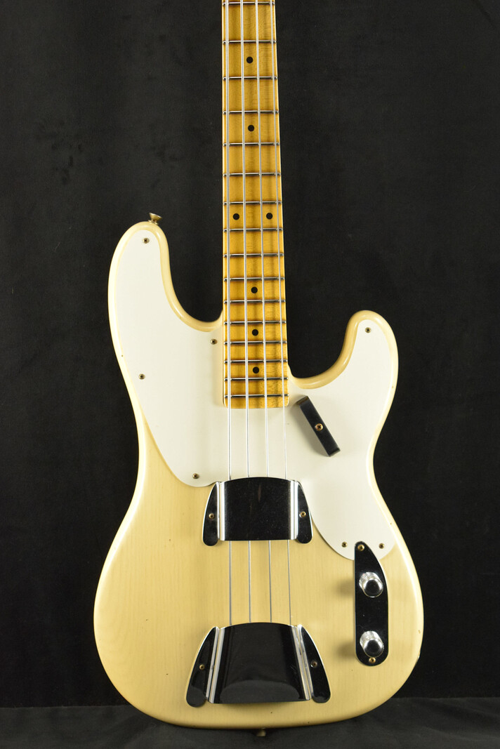 Fender Fender 1954 Precision Bass Journeyman Relic Aged Vintage Blonde 1-Piece Quartersawn Maple Neck Fingerboard