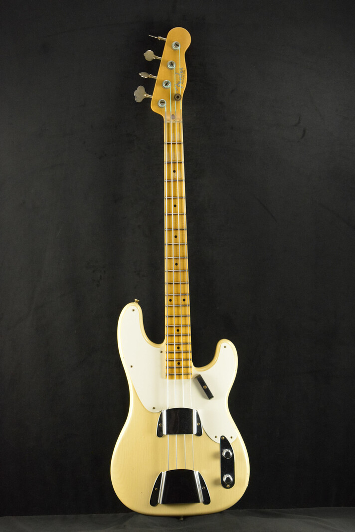 Fender Fender 1954 Precision Bass Journeyman Relic Aged Vintage Blonde 1-Piece Quartersawn Maple Neck Fingerboard