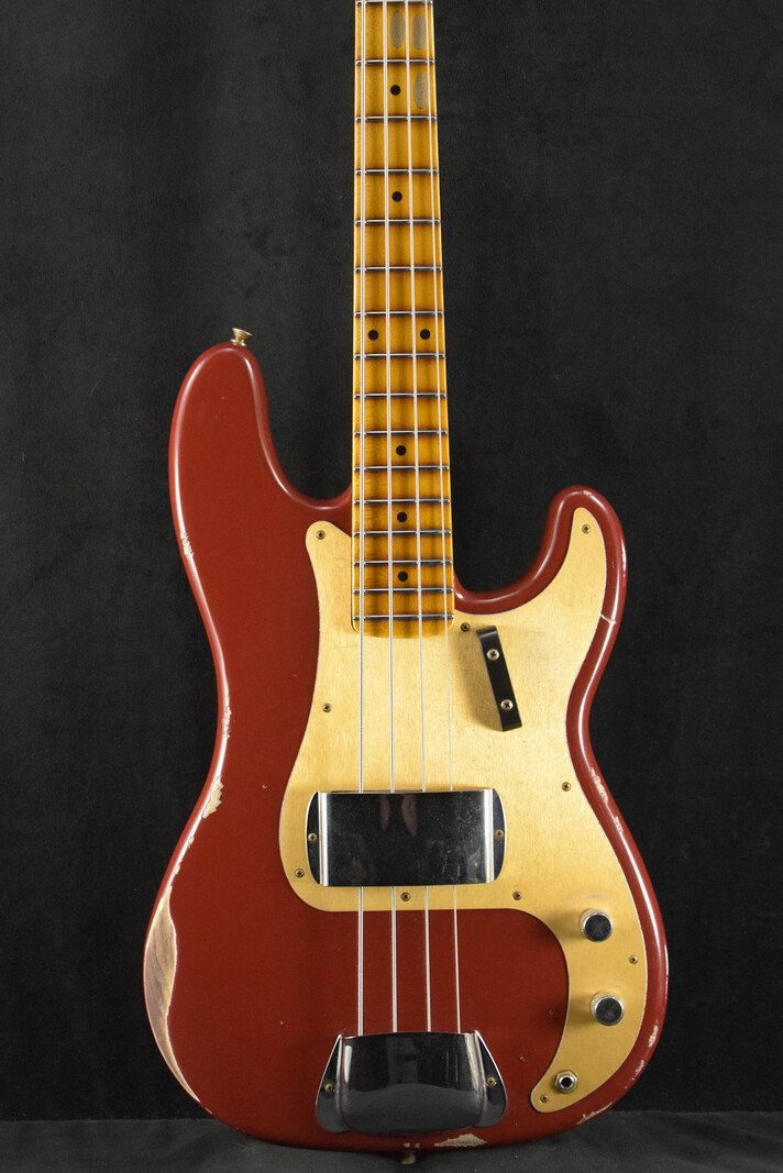 Fender Fender Limited Edition P-Jazz Bass Relic Aged Cimarron Red 1-Piece Quartersawn Maple Neck Fingerboard