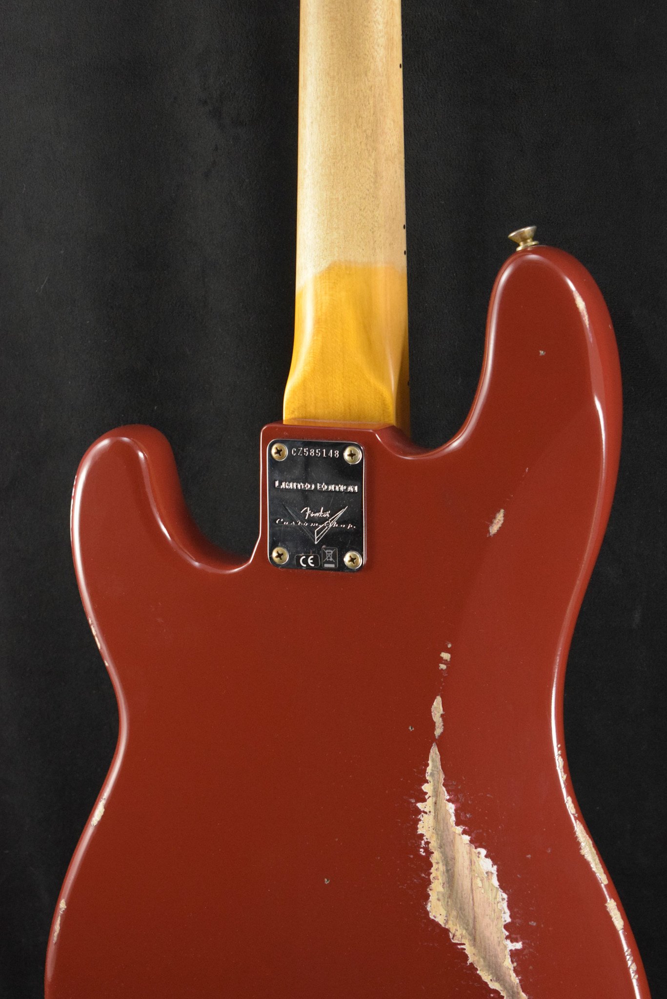 Fender Fender Limited Edition P-Jazz Bass Relic Aged Cimarron Red 1-Piece Quartersawn Maple Neck Fingerboard