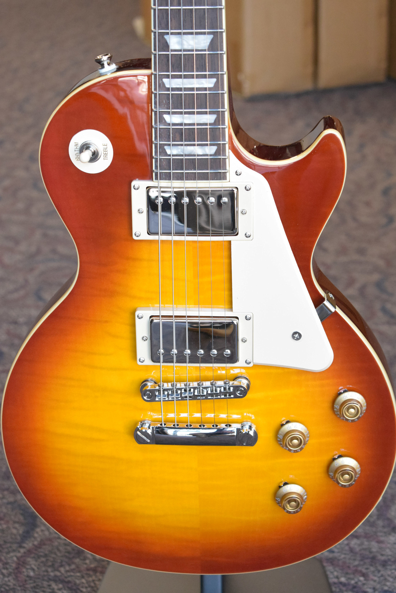 Epiphone Epiphone Les Paul Standard 50s Figured Top Washed Cherry Sunburst w/Gig Bag