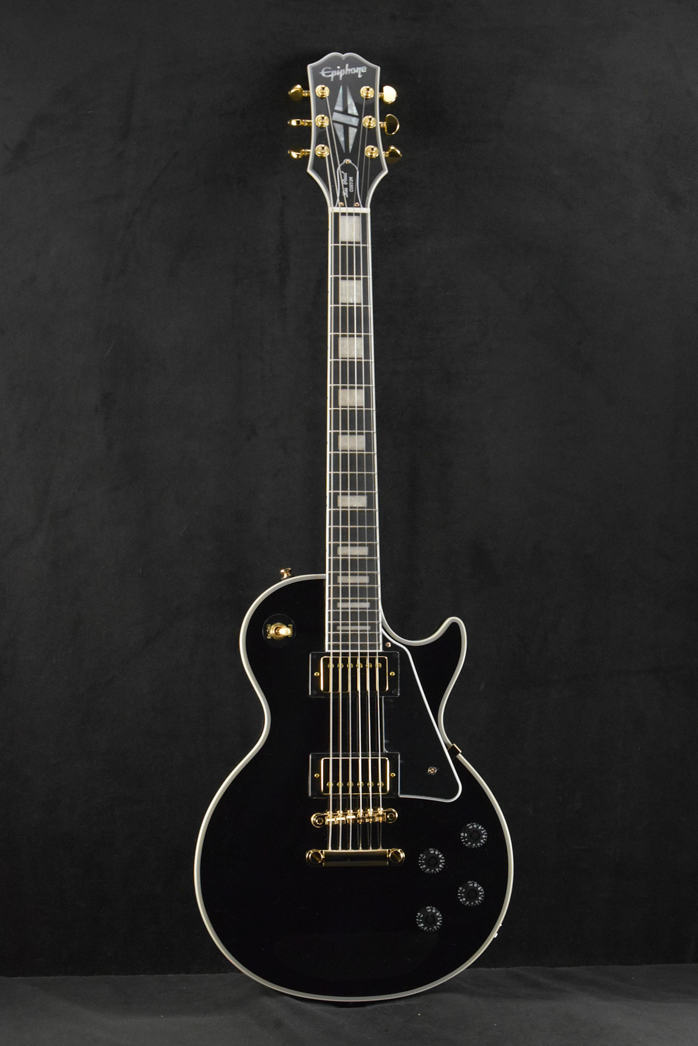 Epiphone Les Paul Custom Ebony w/Gig Bag - Fuller's Guitar Epiphone Les Paul Custom Ebony w/Gig Bag - Fuller's Guitar
