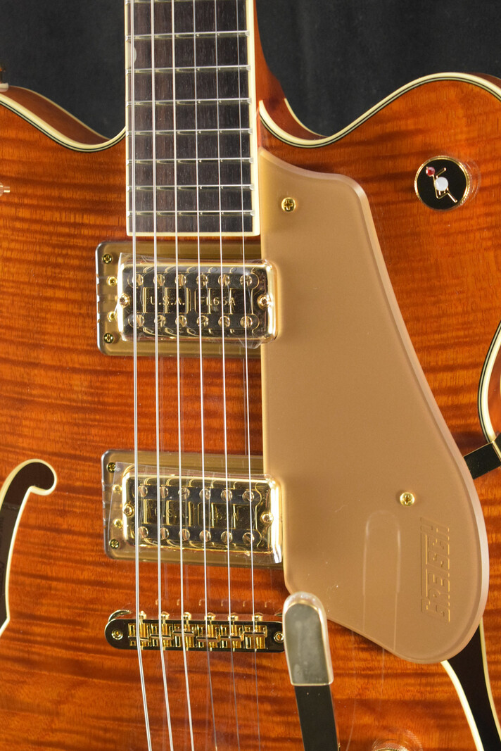 Gretsch Gretsch Electromatic LTD Flame Okoume Broadkaster Double-Cut with Bigsby Roundup Orange
