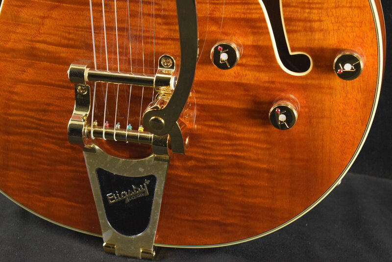 Gretsch Gretsch Electromatic LTD Flame Okoume Broadkaster Double-Cut with Bigsby Roundup Orange