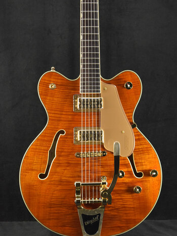 Gretsch Gretsch Electromatic LTD Flame Okoume Broadkaster Double-Cut with Bigsby Roundup Orange