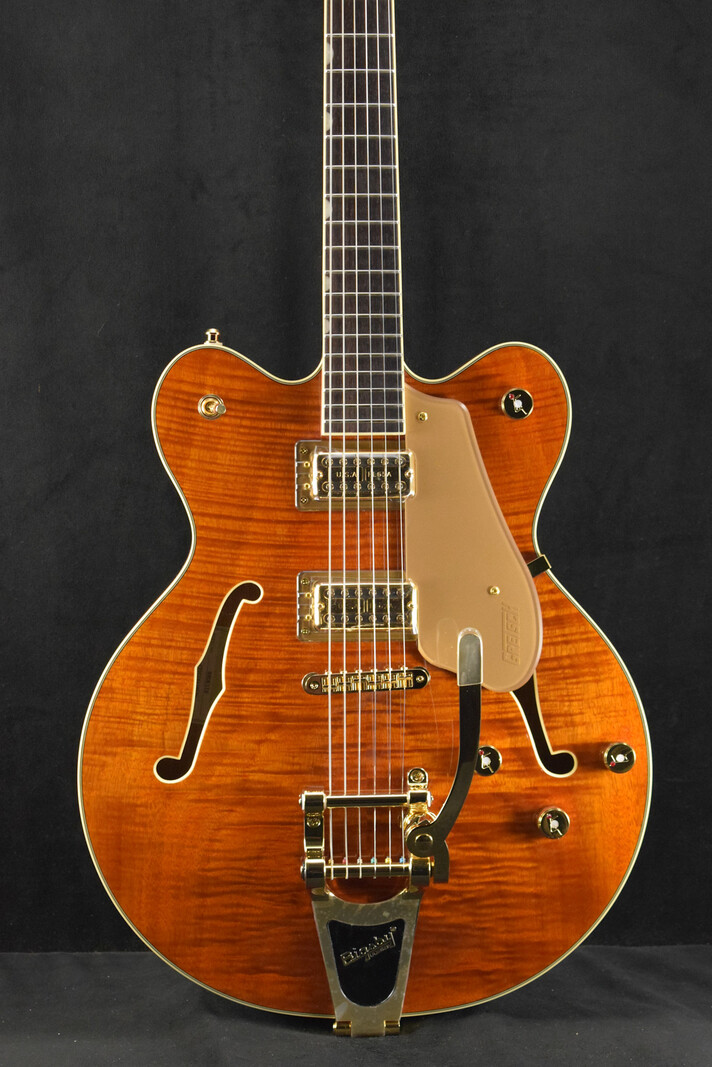 Gretsch Gretsch Electromatic LTD Flame Okoume Broadkaster Double-Cut with Bigsby Roundup Orange