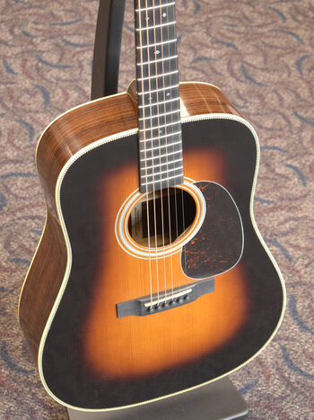Martin Martin Custom Shop Dreadnought Wild Grain East Indian Rosewood Adirondack Spruce VTS 1935 Sunburst