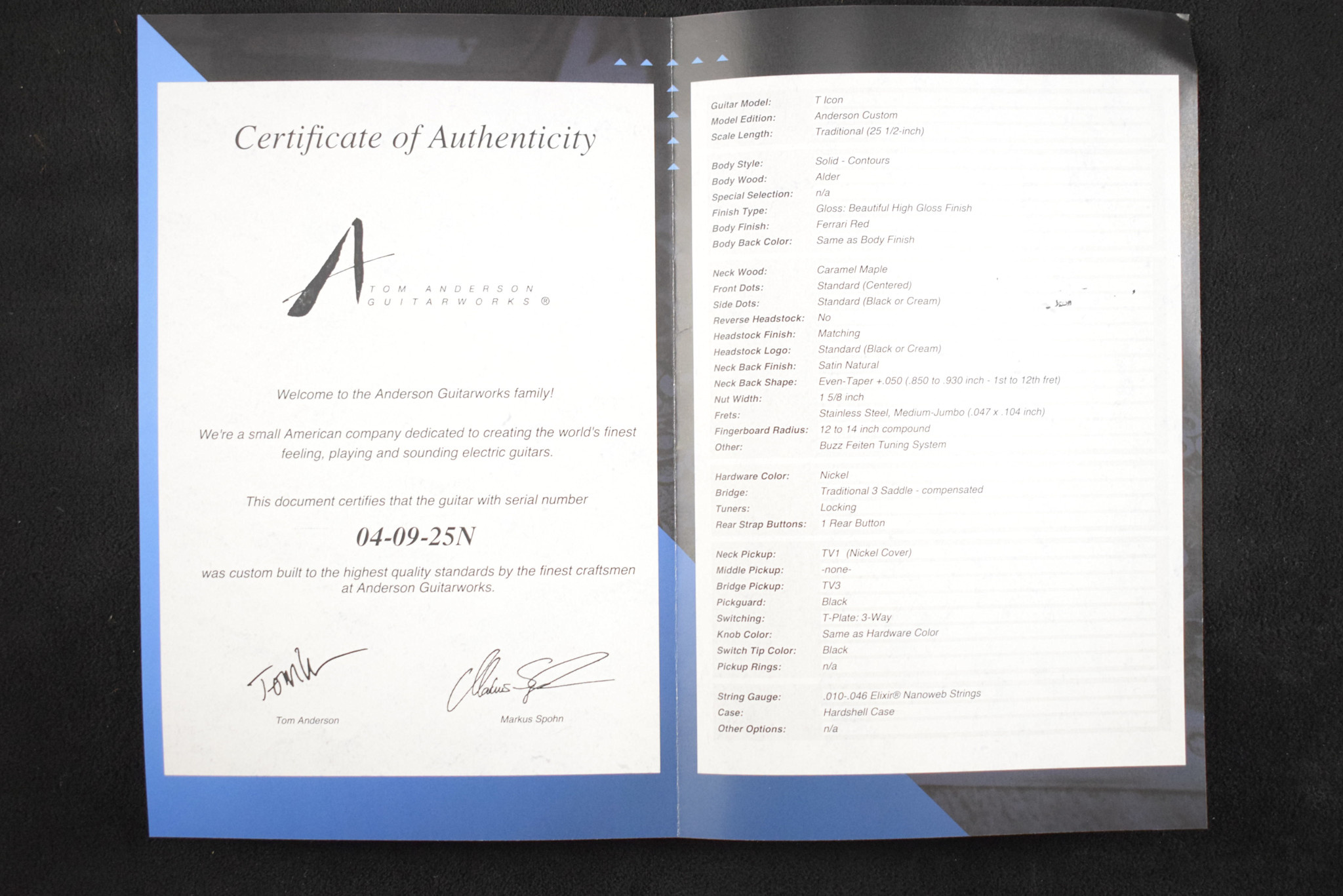 Tom Anderson Tom Anderson T Icon Ferrari Red