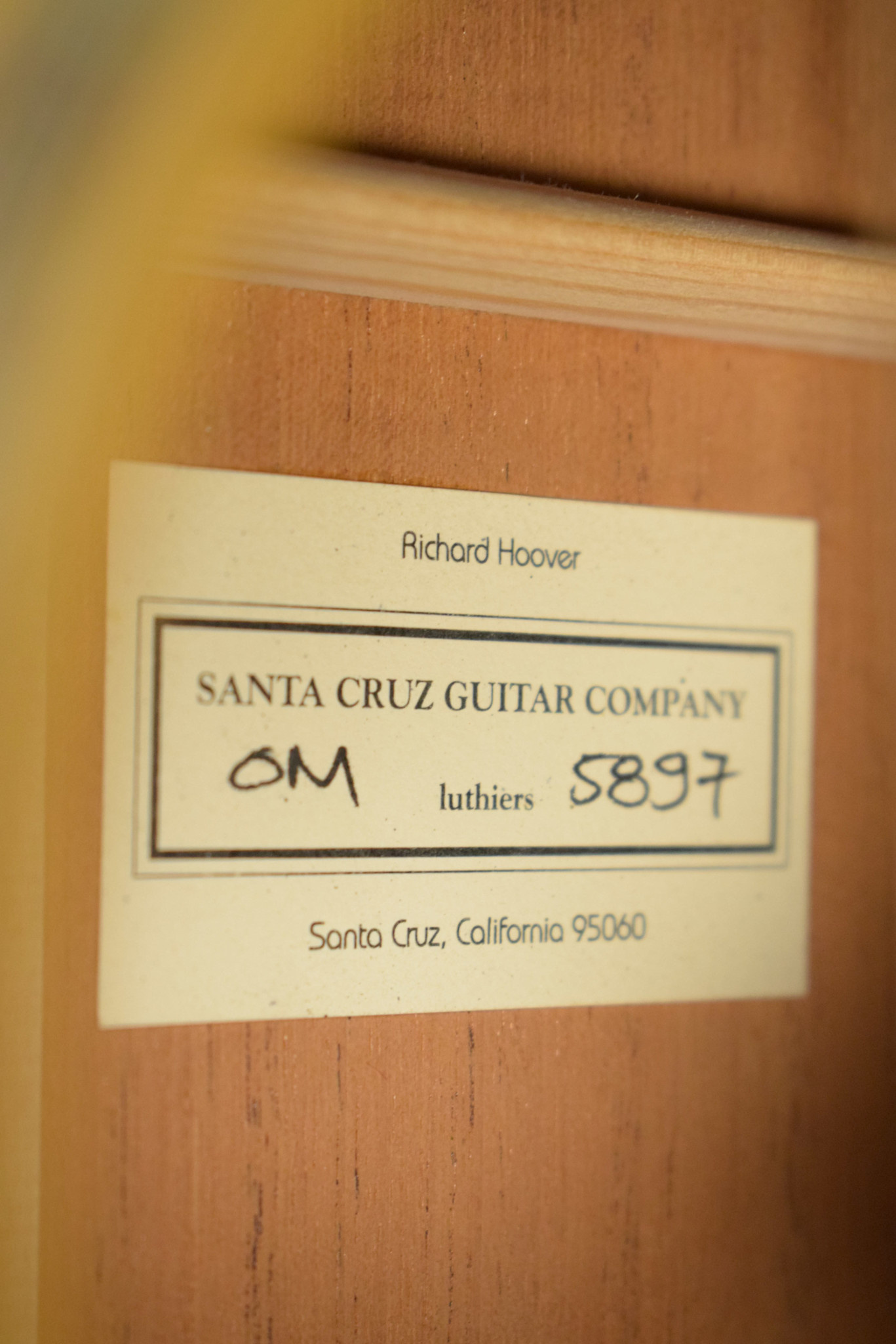 Santa Cruz Santa Cruz Custom OM Orchestra Model Adirondack Spruce Top Natural