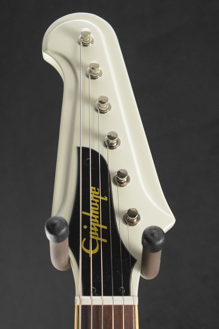 Epiphone Epiphone Inspired by Gibson Custom 1963 Firebird V Reissue With Maestro Vibrola Polaris White