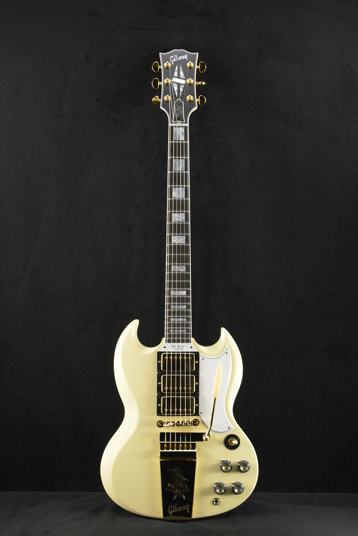 Gibson Gibson Custom Shop 1963 Les Paul SG Custom Reissue with Maestro Vibrola Classic White