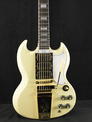 Gibson Gibson Custom Shop 1963 Les Paul SG Custom Reissue with Maestro Vibrola Classic White
