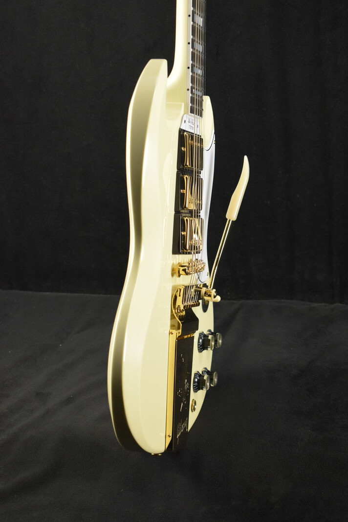 Gibson Gibson Custom Shop 1963 Les Paul SG Custom Reissue with Maestro Vibrola Classic White
